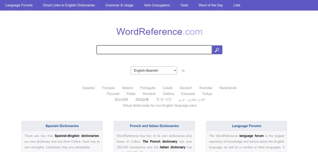 Word reference website