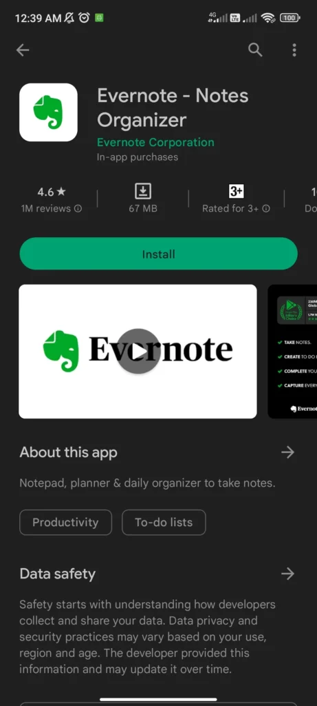 evernote app
