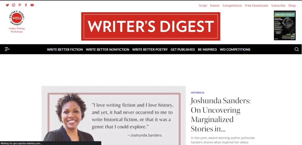 writers diges website